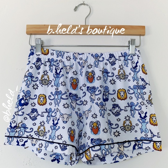 Roller Rabbit Monkey Horoscope Polo Pajamas in White Blue Size XS Brand New NWT - Picture 9 of 16